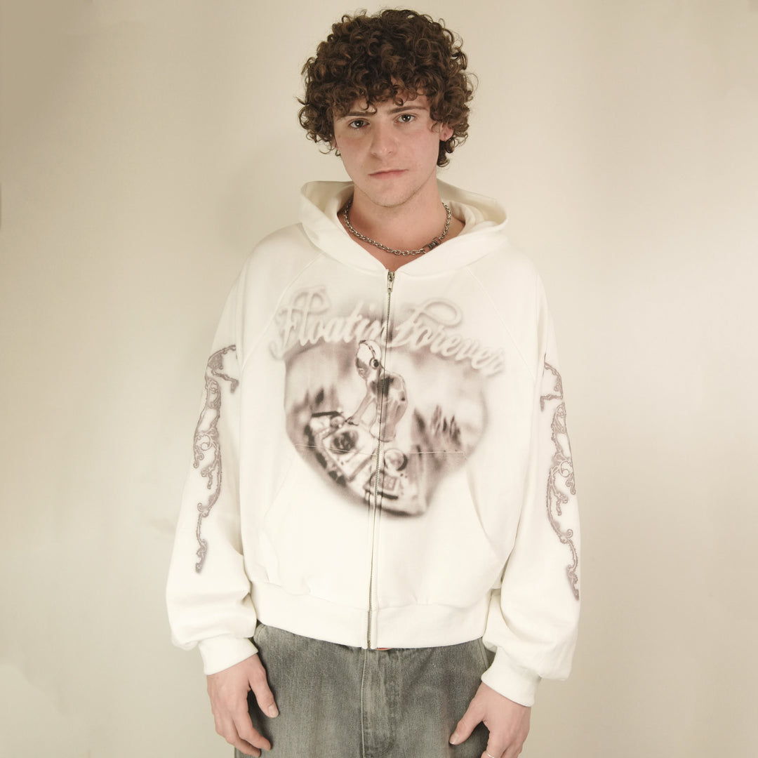 FLOATIN FOREVER ZIPUP (WHITE)